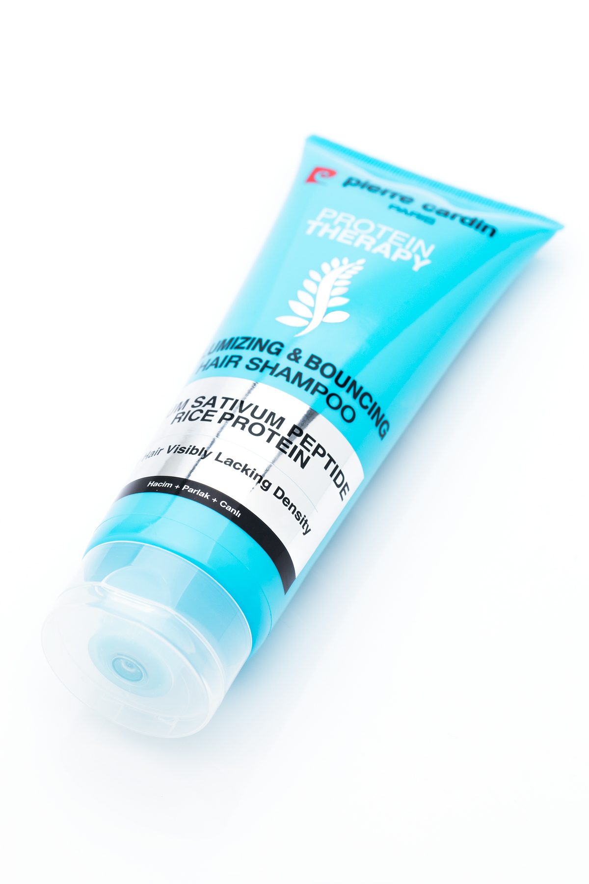 Втора слика наPierre Cardin Protein Therapy Volumizing & Bouncing Hair Shampoo with Pisum Sativum and Rice Protein Peptide Шампон за волумен