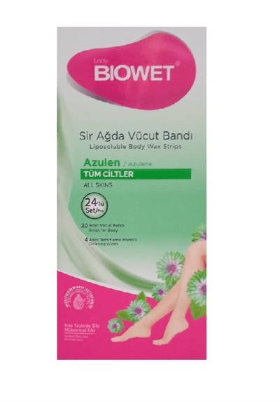 BIOWET ленти за депилација на тело 24 парчиња