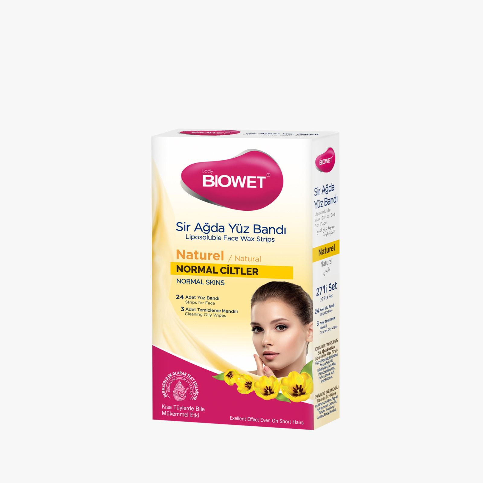 BIOWET  ленти за депилација на лице 27 парчиња