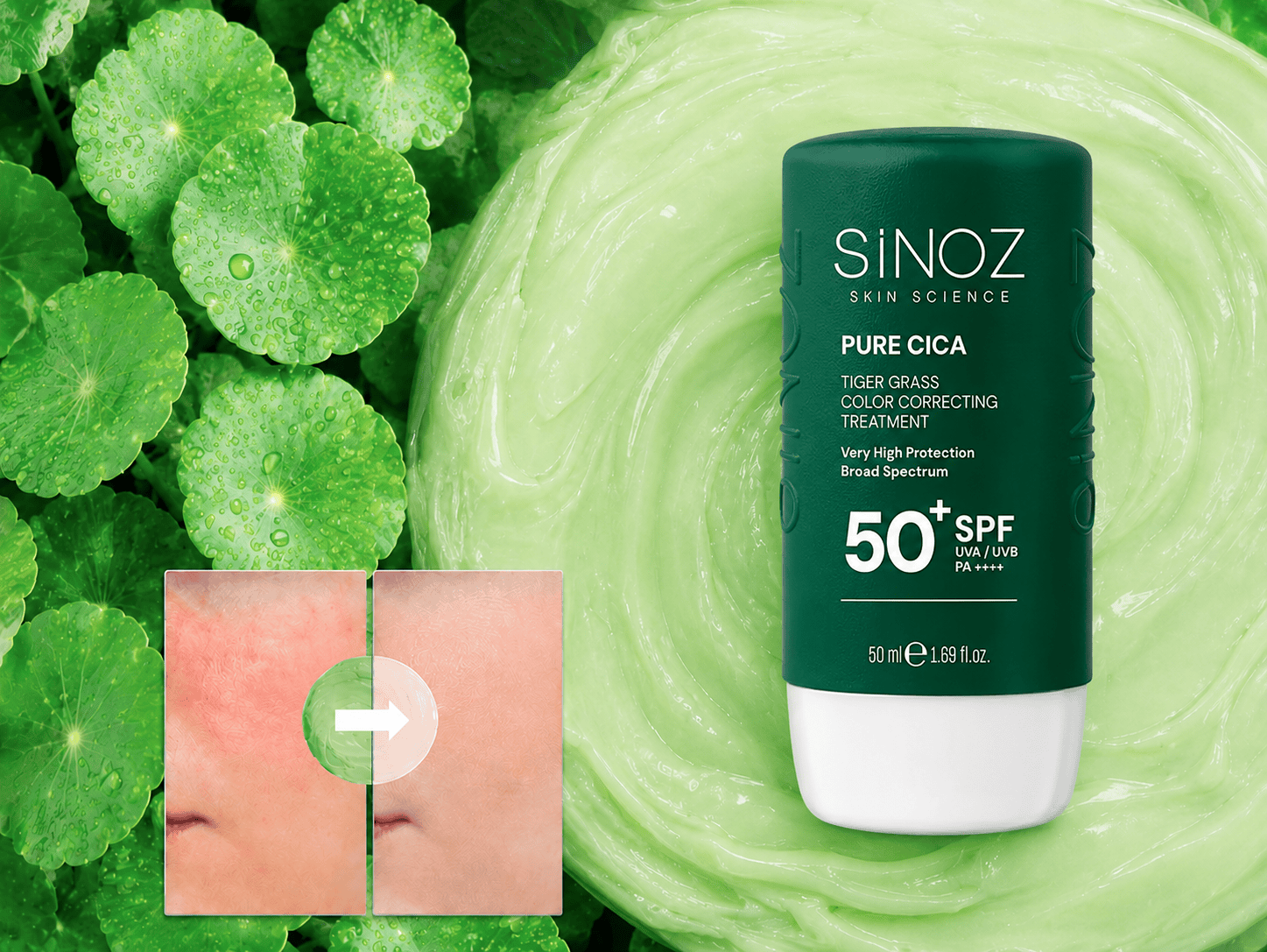 Sinoz Pure Cica Tiger Grass Течен крем 