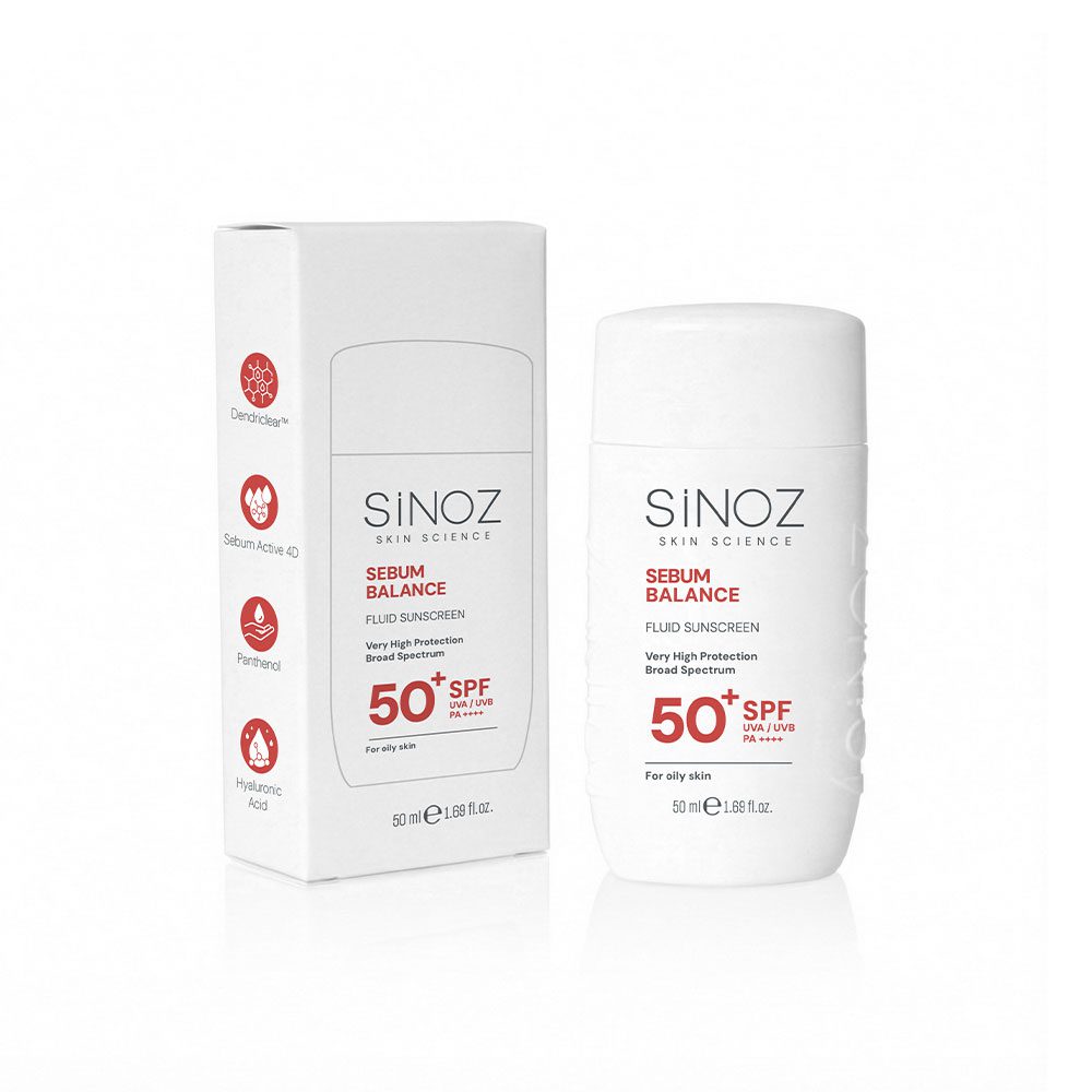Втора слика наSINOZ Sebum Balance Течна крема со заштитен фактор 50+