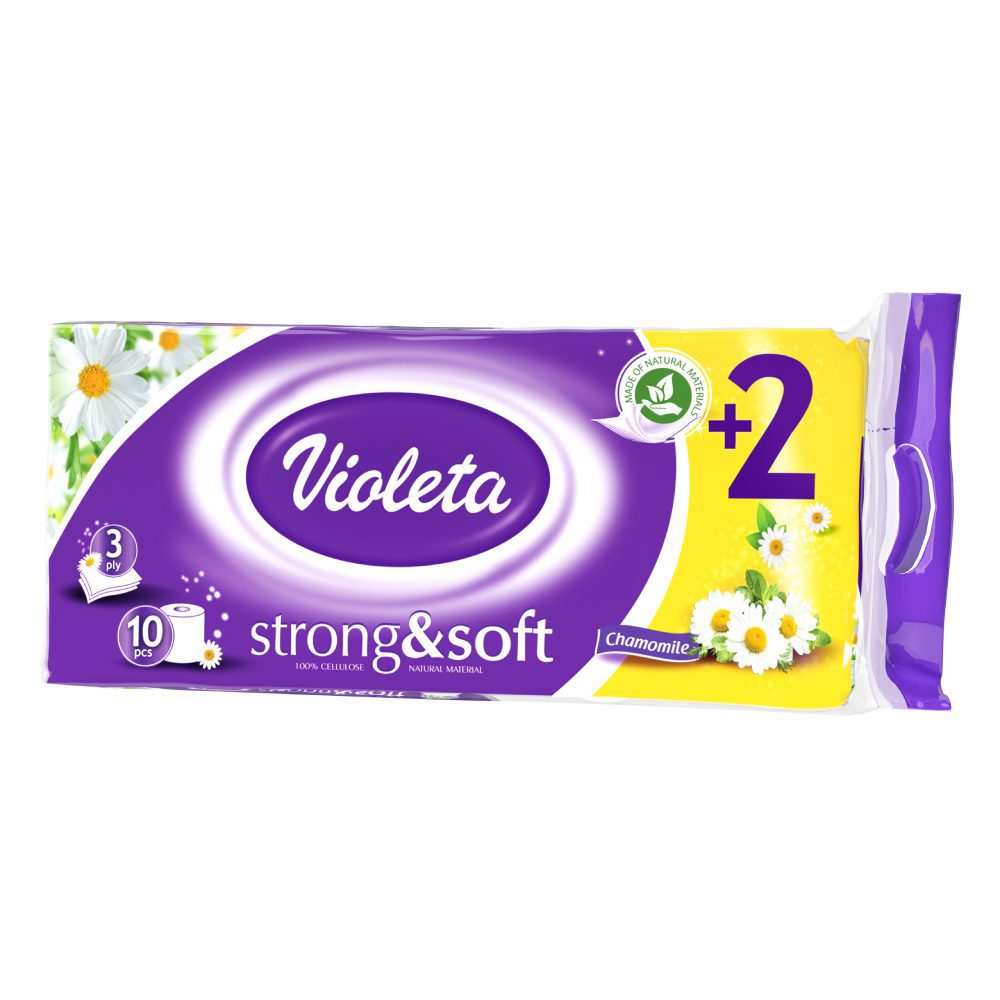 Violeta Тоалетна хартија Камилица Трослојна 10 ролни