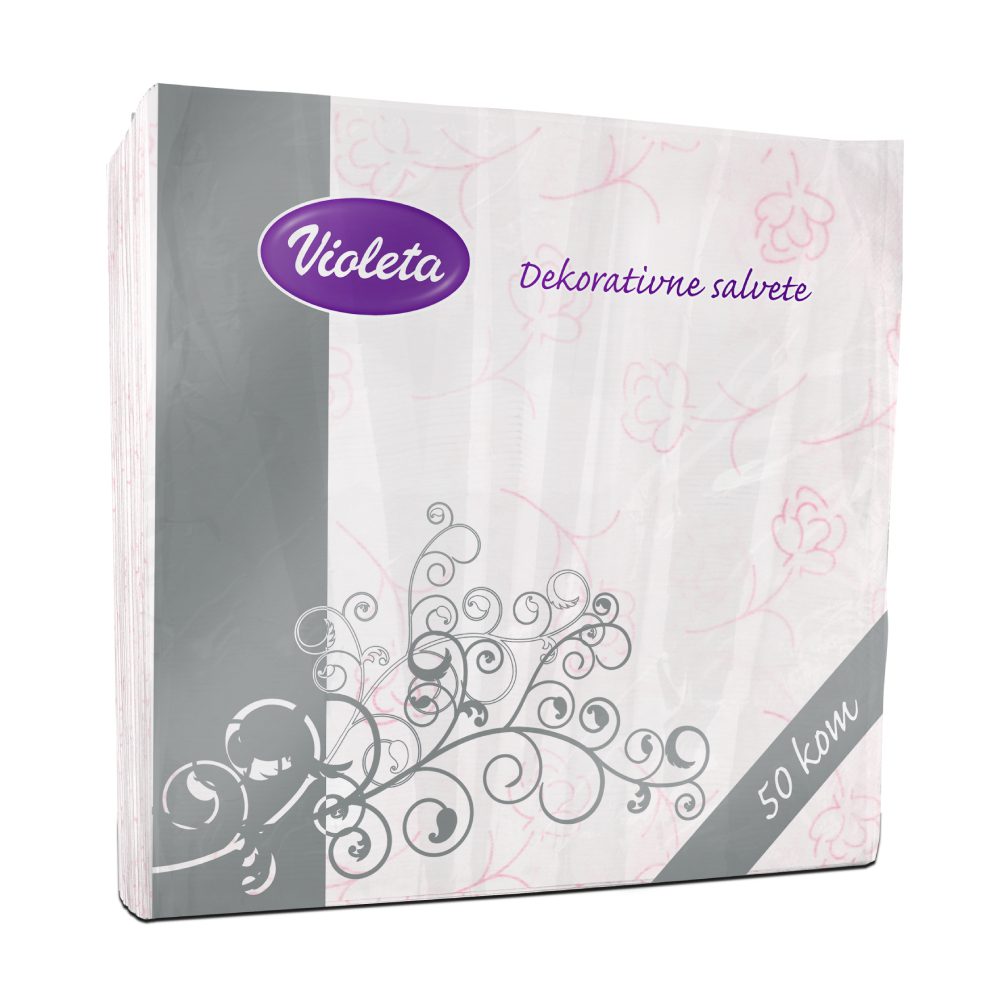 Violeta Двослојни салфети Декоративни бордо 33х33cm 50/1